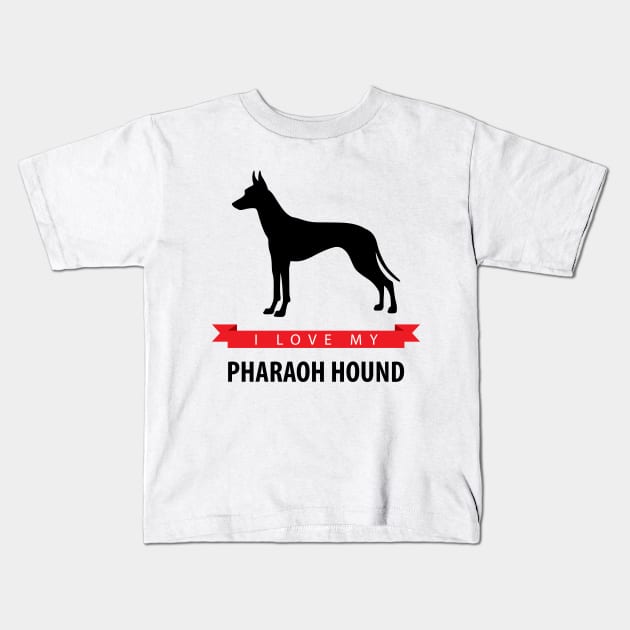 I Love My Pharaoh Hound Kids T-Shirt by millersye